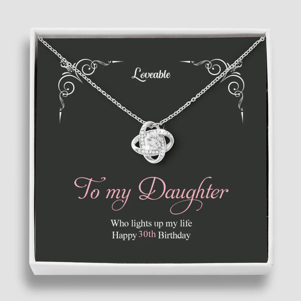 To My Daughter, Who Lights Up My Life - Personalized Necklace - 30th Birthday Gift for Daughter - Image 6