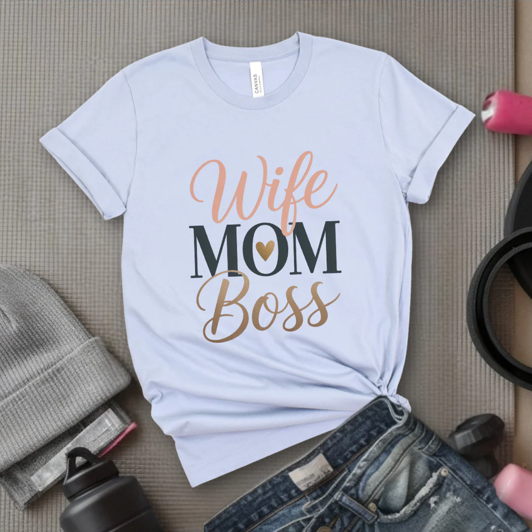 Wife, Mom, Boss - Mother's Day Gifts - Women Empower Feminist Tee - Bella Canvas 3001 - Image 10