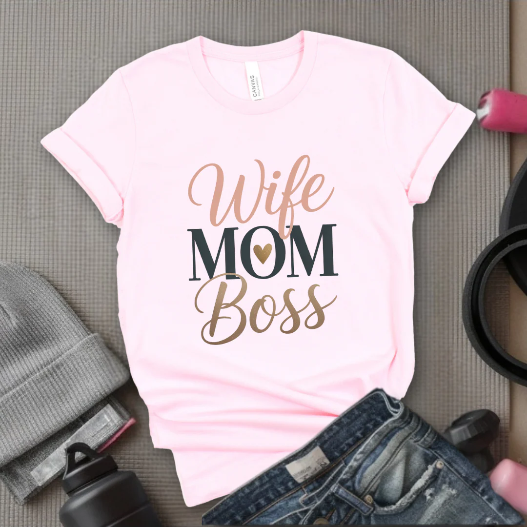 Wife, Mom, Boss - Mother's Day Gifts - Women Empower Feminist Tee - Bella Canvas 3001 - Image 12