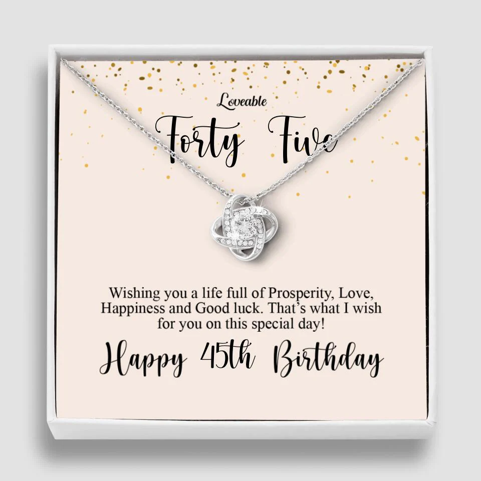 Wishing you a life full of Prosperity, Love, Happiness and Good luck - Personalized Necklace