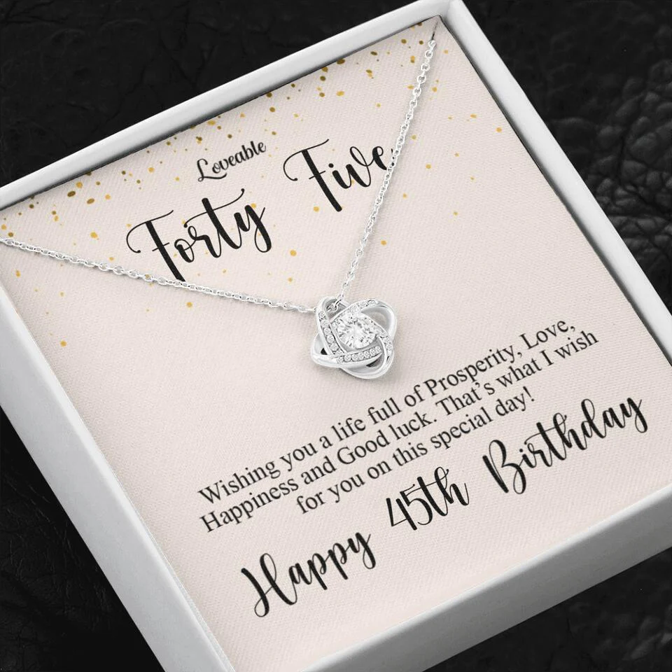 Wishing you a life full of Prosperity, Love, Happiness and Good luck - Personalized Necklace - Image 2