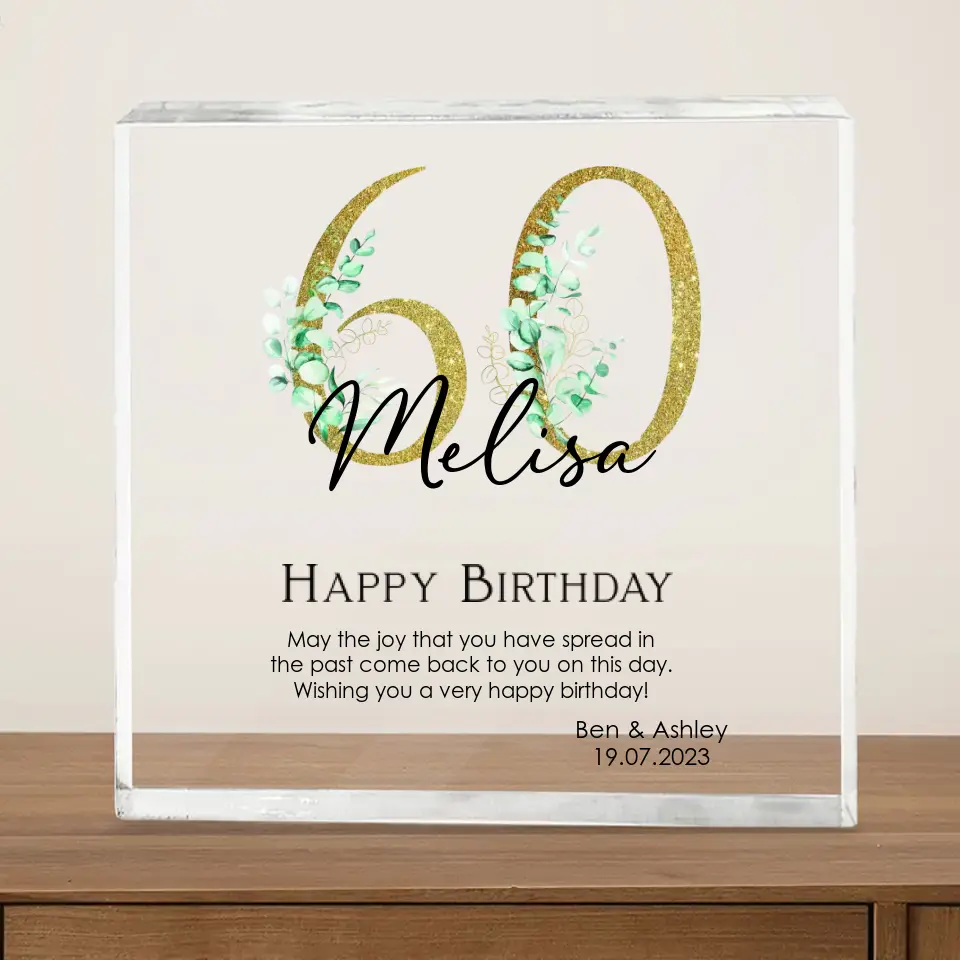Wishing You A Very Happy Birthday Custom Acrylic Plaque Birthday Gift - Image 2