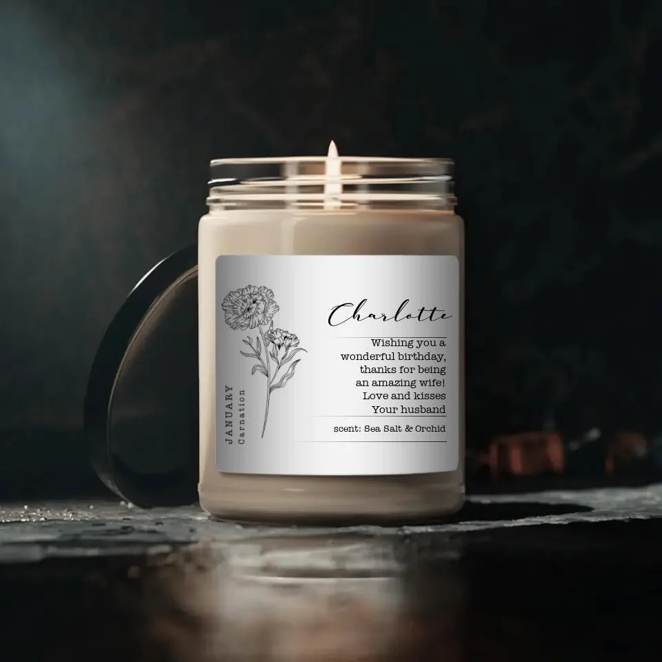 Wishing You A Wonderful Birthday - Personalized Scented Soy Candle - Gift For Birthday - Image 6