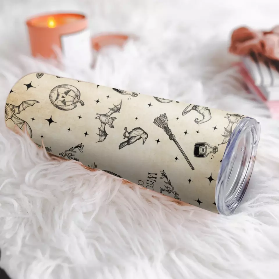 Witches Brew - Witch Coffe Cup - 20oz Skinny Tumbler - Witches Gifts - Gift for Witchy Friends, Mom, Girlfriend - Image 3