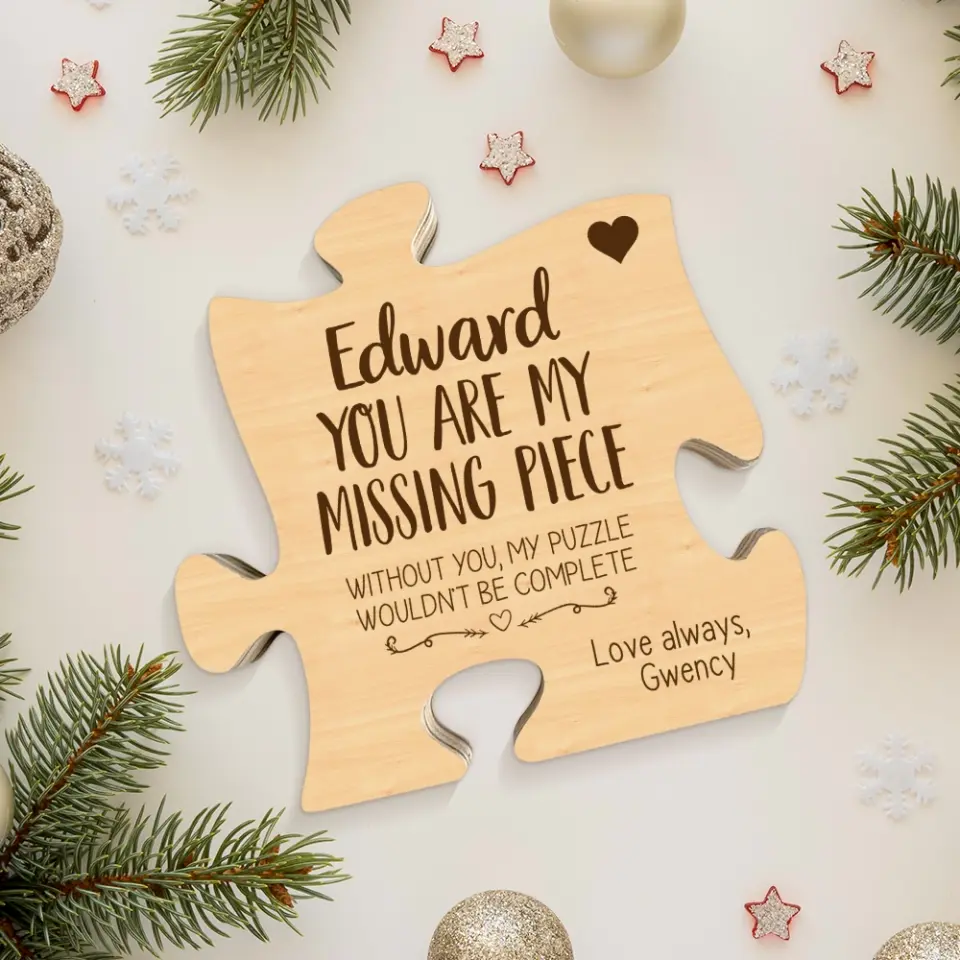 Couple Wooden Sign Without You My Puzzle Wouldn't Be Complete, Gift For Him Her Couple - Image 6
