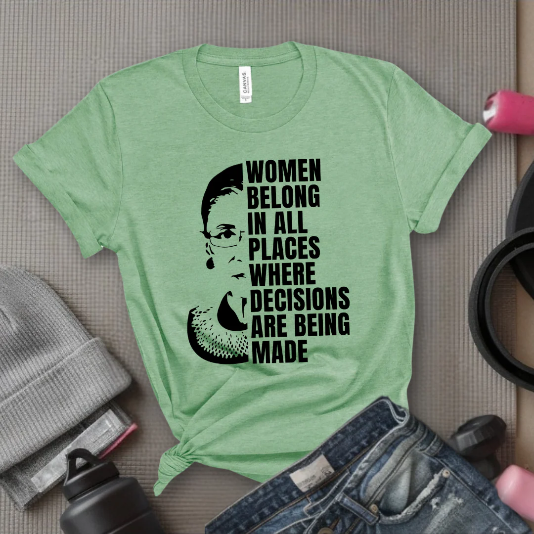Women Belong In All Places Tshirt - Feminist Women Empowerment Shirt - Unisex Jersey Short Sleeve Shirt - Bella Canvas 3001 - Image 12