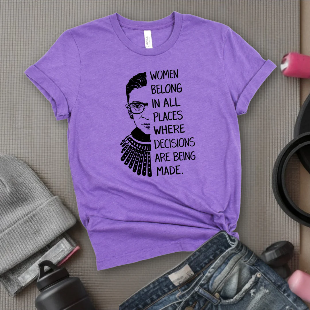 Women Belong In All Places V2 - Women Empowerment Tee - Gift for Her - Bella Canvas 3001