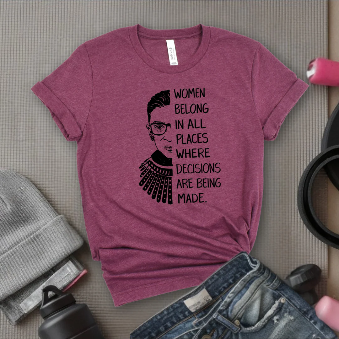 Women Belong In All Places V2 - Women Empowerment Tee - Gift for Her - Bella Canvas 3001 - Image 11