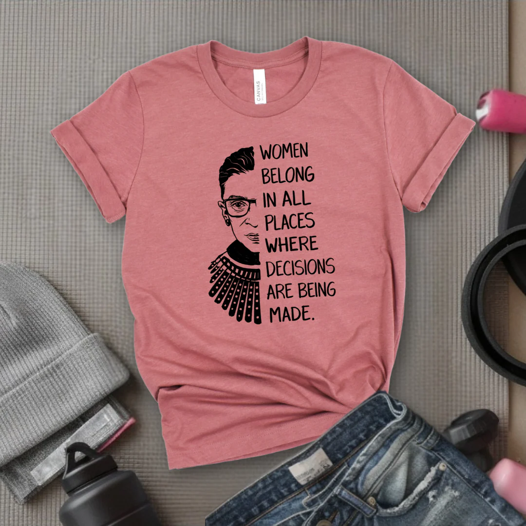 Women Belong In All Places V2 - Women Empowerment Tee - Gift for Her - Bella Canvas 3001 - Image 12