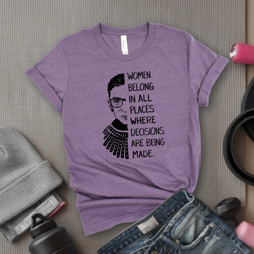 Women Belong In All Places V2 - Women Empowerment Tee - Gift for Her - Bella Canvas 3001 - Image 4