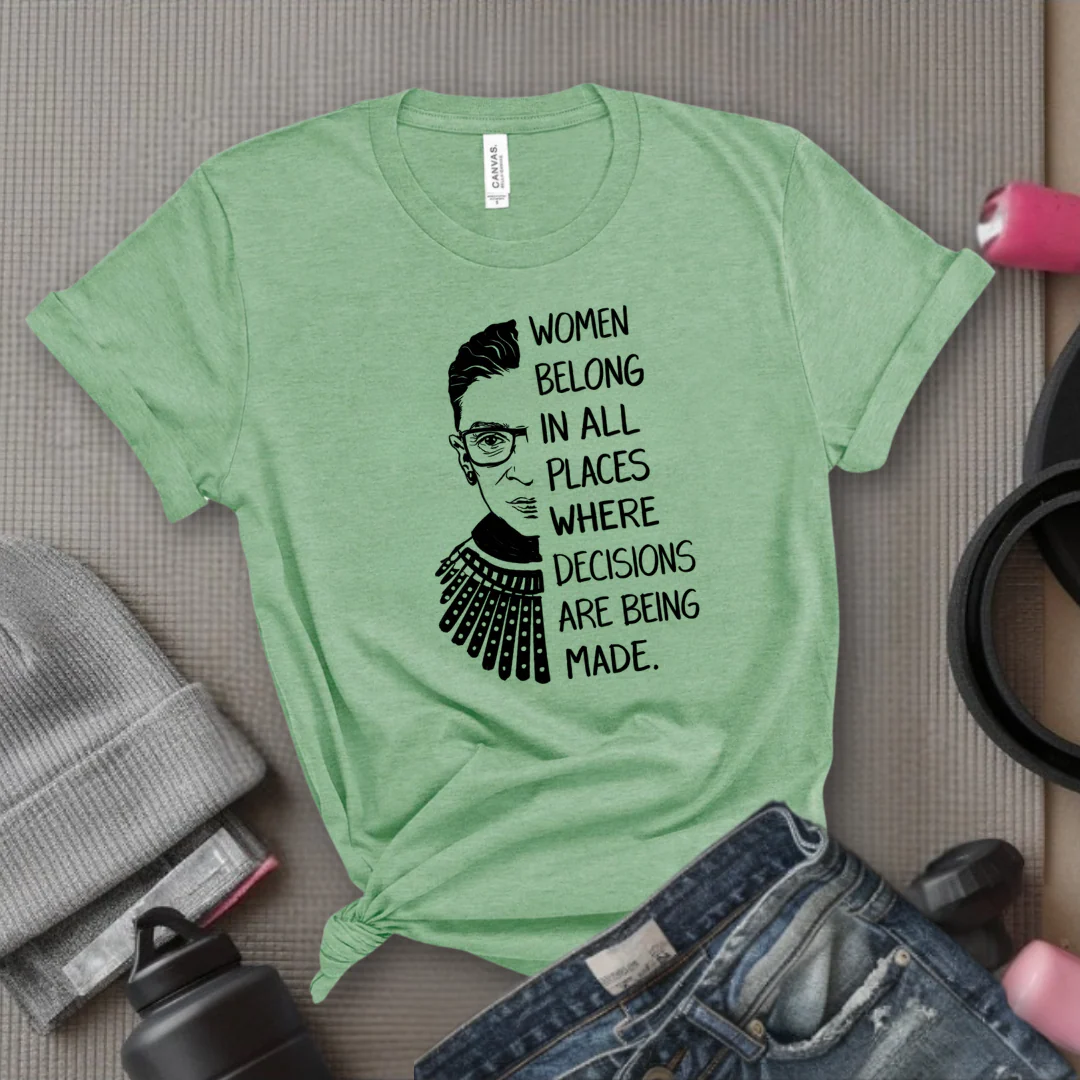 Women Belong In All Places V2 - Women Empowerment Tee - Gift for Her - Bella Canvas 3001 - Image 7