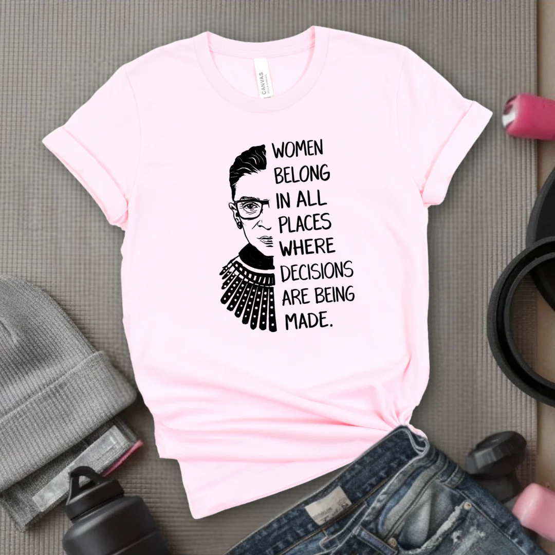 Women Belong In All Places V2 - Women Empowerment Tee - Gift for Her - Bella Canvas 3001 - Image 8