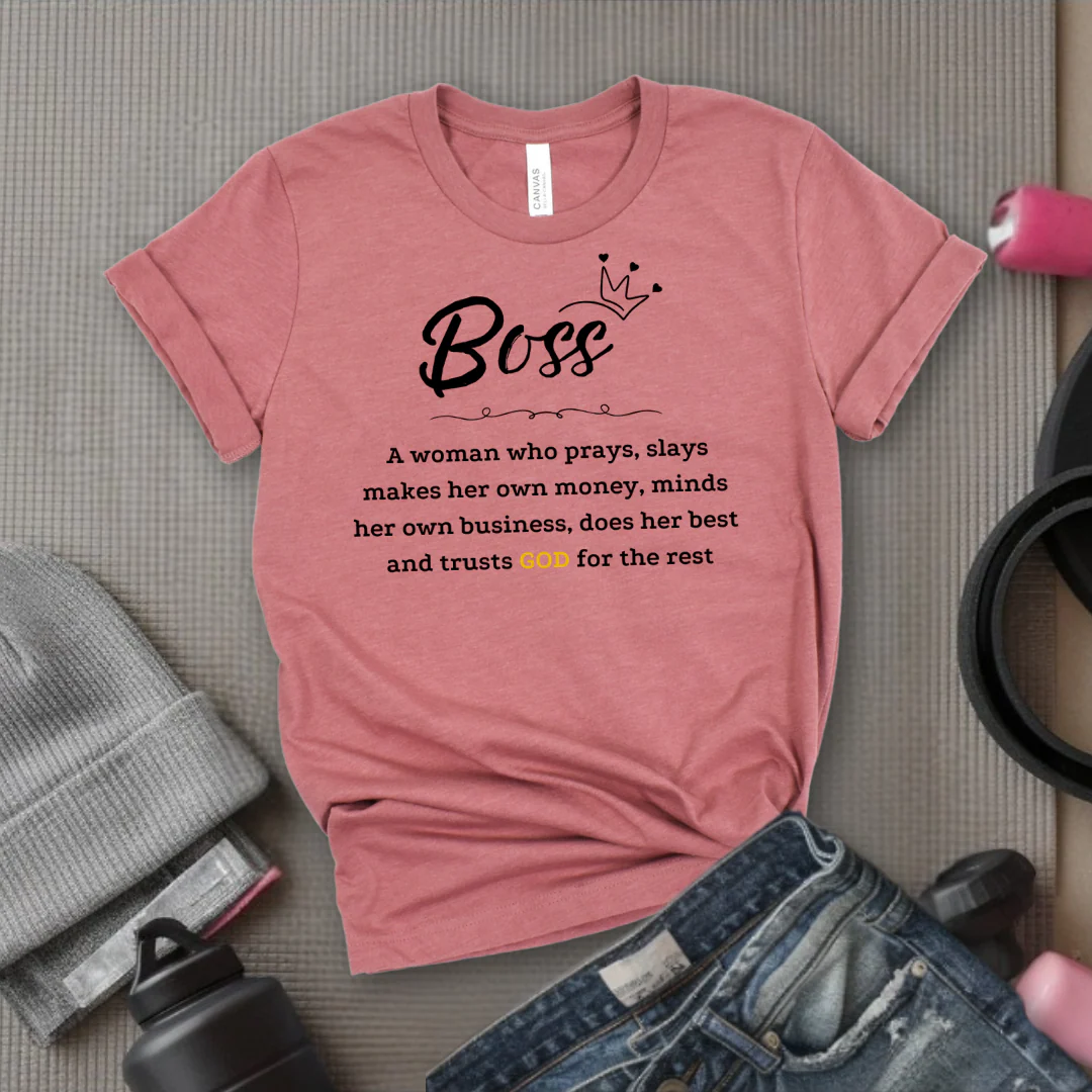 Women Boss Definition - Women Empowerment Tshirt - Gift for Strong Women, Feminists - Bella Canvas 3001 - Image 4