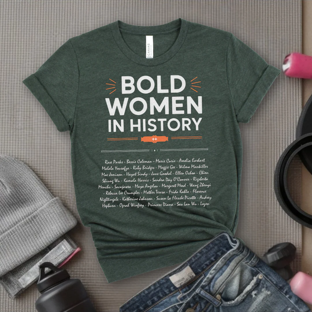Women's History Month Shirt - Bold Women In History Tee - Mother's Day Gift - Gifts for Her - Feminist Tee - Bella Canvas 3001 - Image 3
