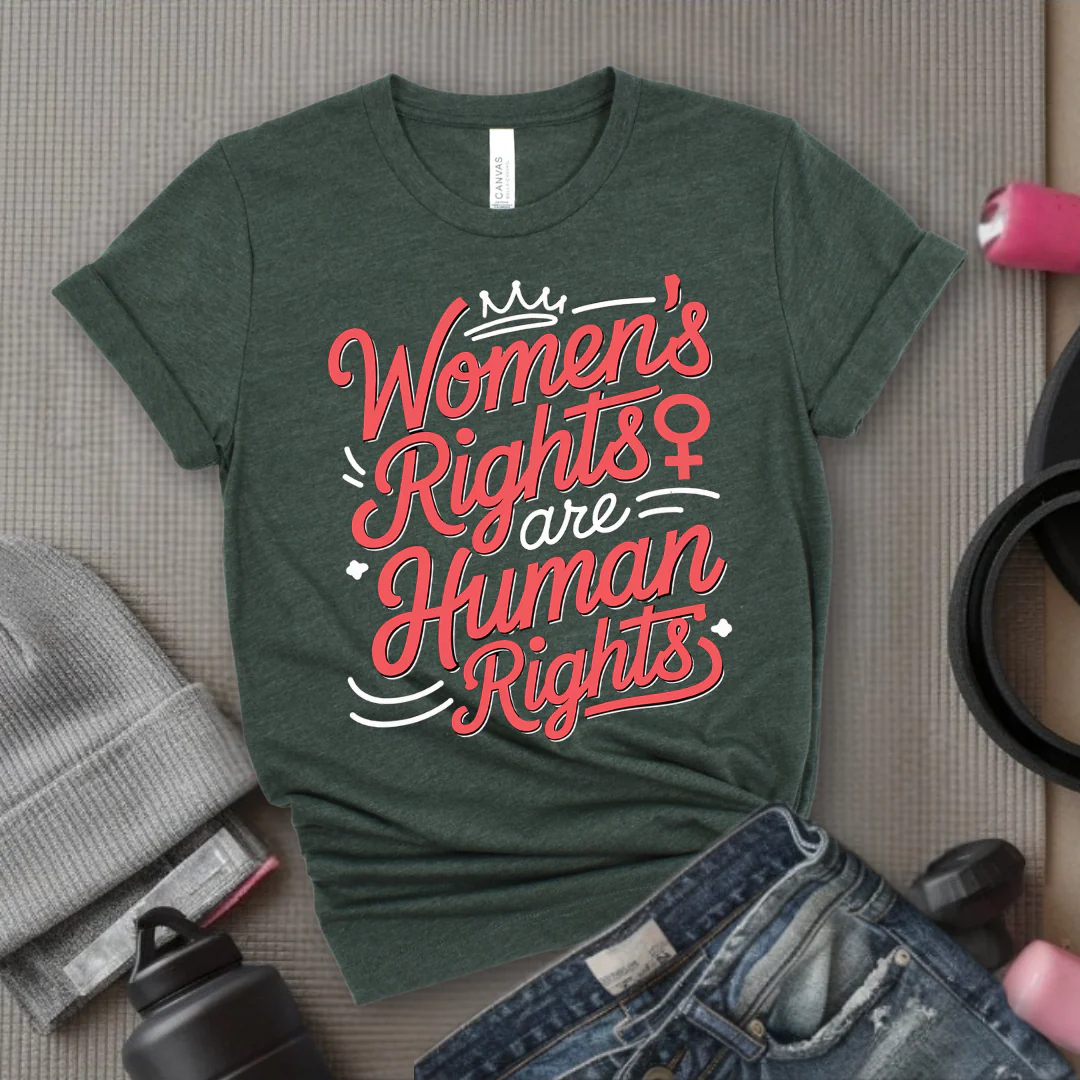 Women's Rights Are Human Rights - Girl Power Inspirational T-Shirt - Women Empowerment Tee - Gift for Her - Bella Canvas 3001 - Image 11