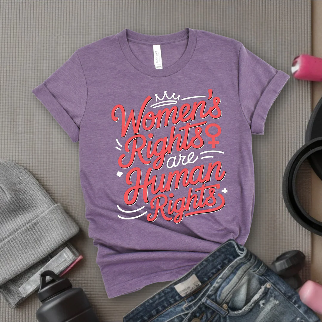 Women's Rights Are Human Rights - Girl Power Inspirational T-Shirt - Women Empowerment Tee - Gift for Her - Bella Canvas 3001 - Image 2