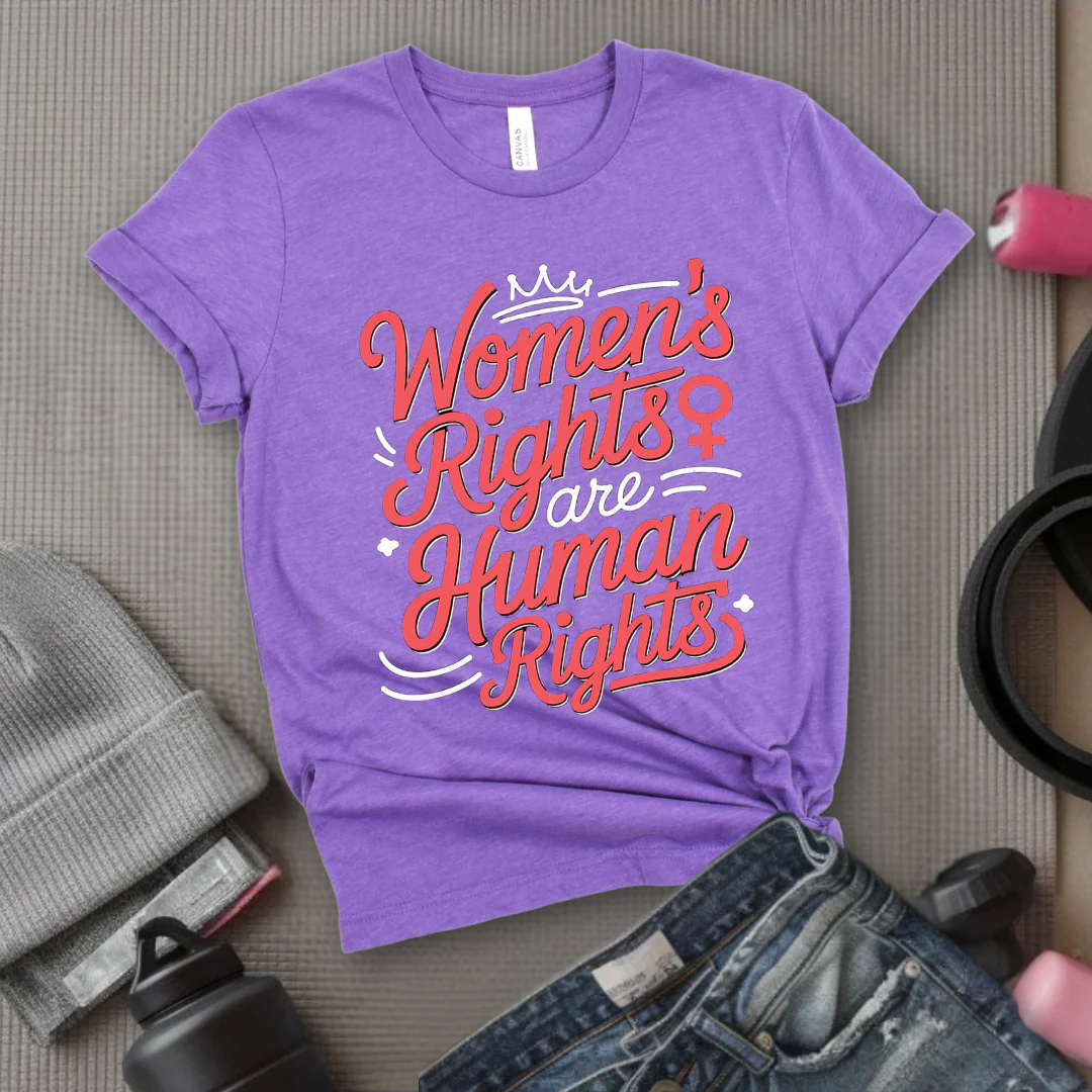 Women's Rights Are Human Rights - Girl Power Inspirational T-Shirt - Women Empowerment Tee - Gift for Her - Bella Canvas 3001 - Image 4
