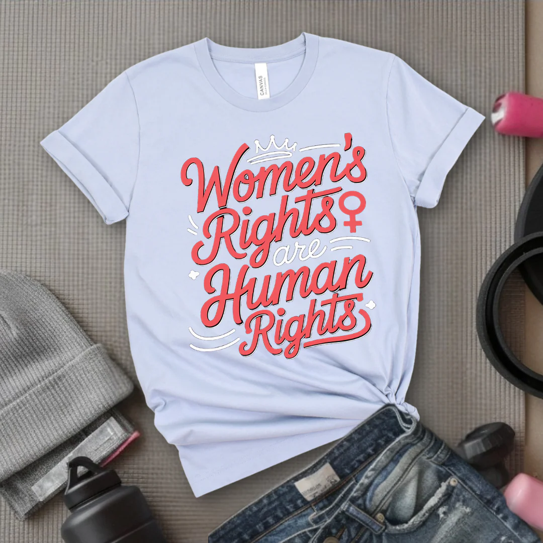 Women's Rights Are Human Rights - Girl Power Inspirational T-Shirt - Women Empowerment Tee - Gift for Her - Bella Canvas 3001 - Image 5