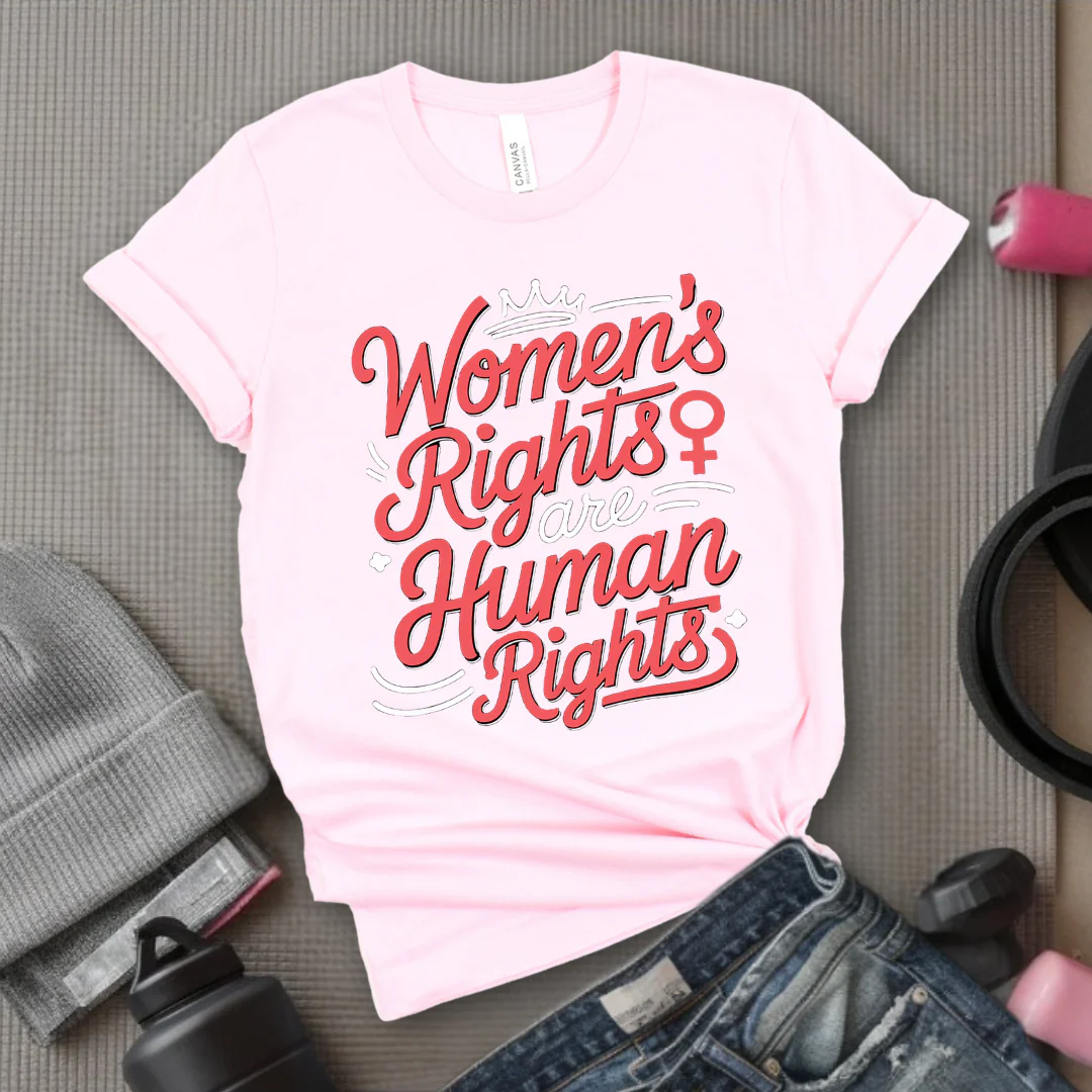 Women's Rights Are Human Rights - Girl Power Inspirational T-Shirt - Women Empowerment Tee - Gift for Her - Bella Canvas 3001 - Image 7