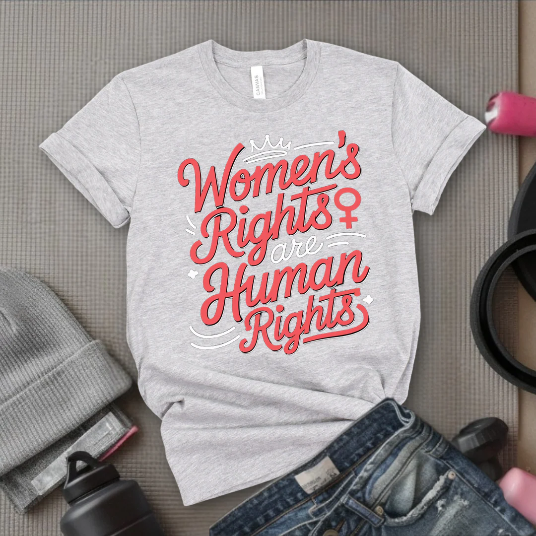 Women's Rights Are Human Rights - Girl Power Inspirational T-Shirt - Women Empowerment Tee - Gift for Her - Bella Canvas 3001 - Image 8