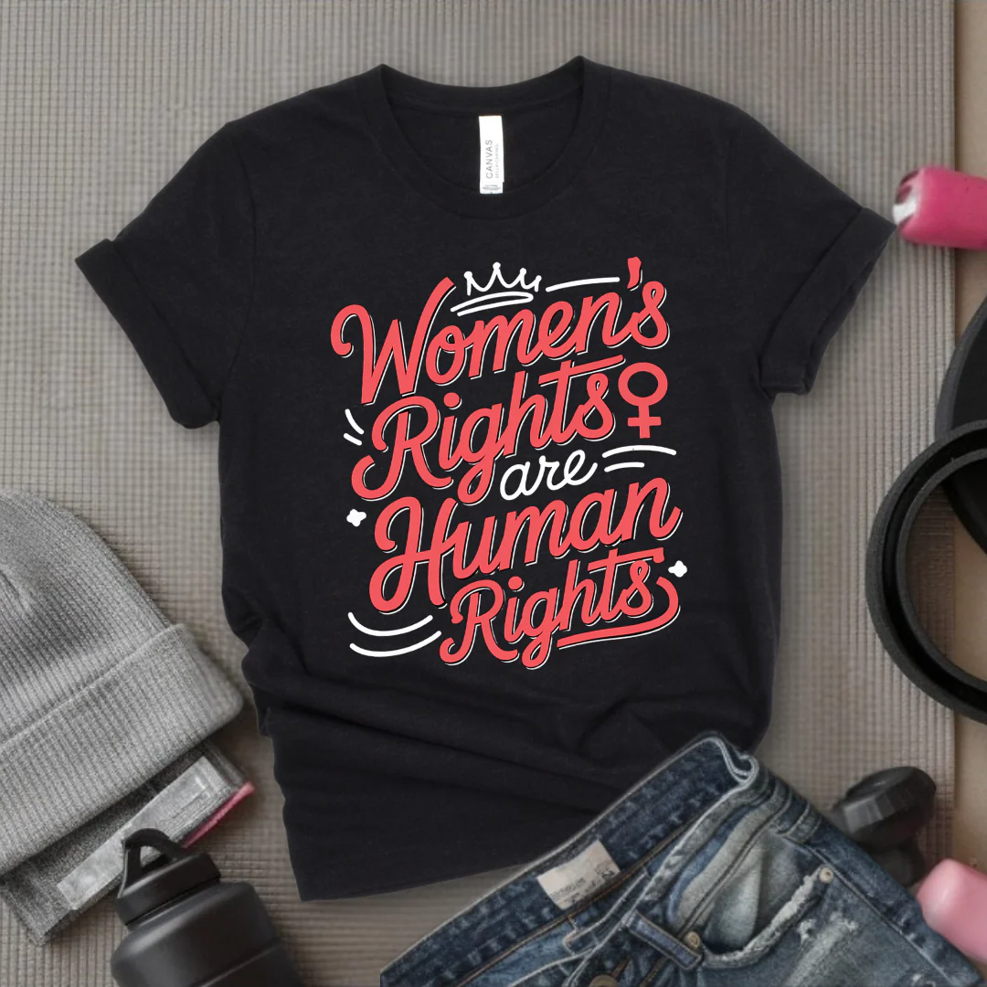 Women's Rights Are Human Rights - Girl Power Inspirational T-Shirt - Women Empowerment Tee - Gift for Her - Bella Canvas 3001 - Image 9