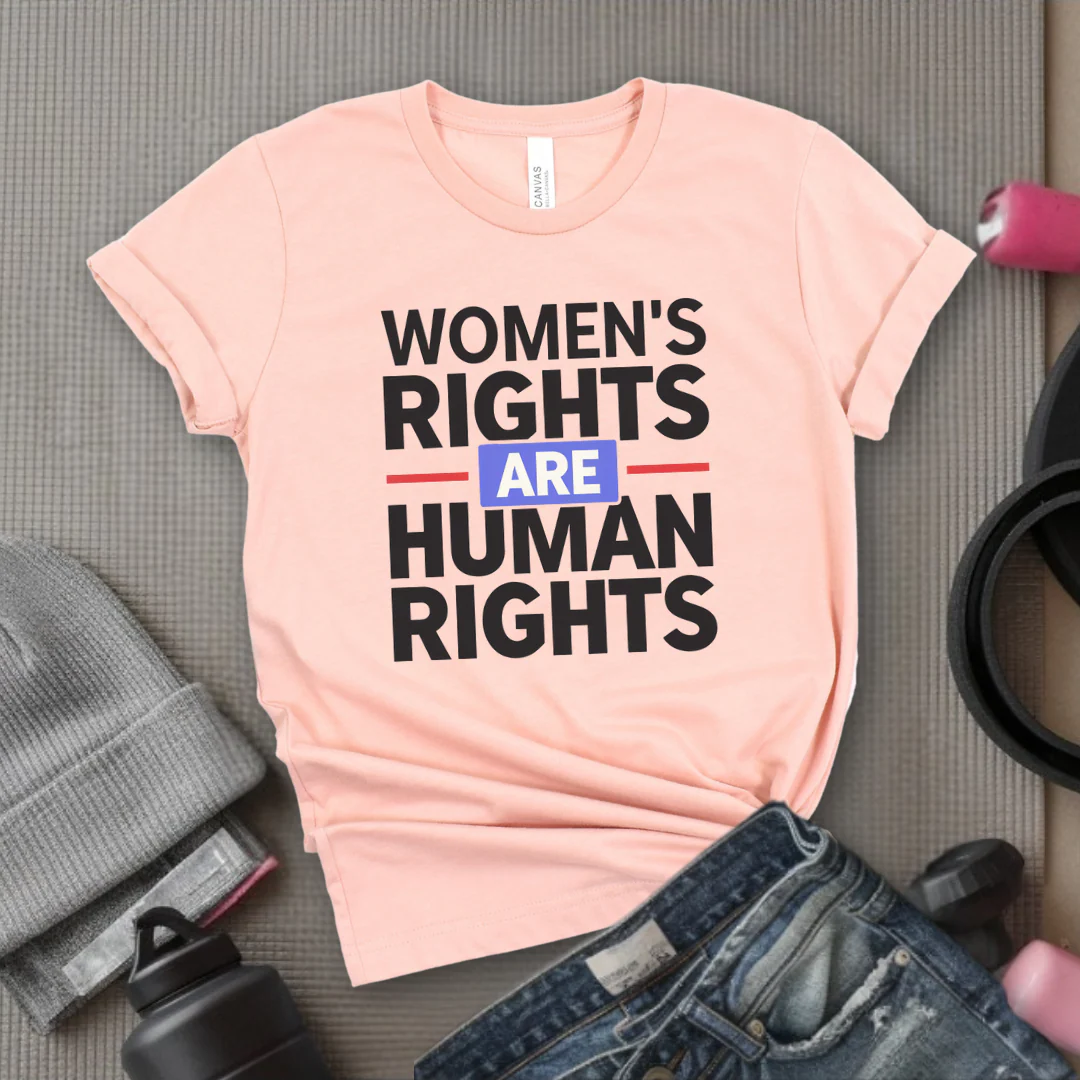Women's Rights are Human Rights: Women's March T-Shirt - Women Empowerment Inspired Tee - Gift for Feminists - Bella Canvas 3001 - Image 4
