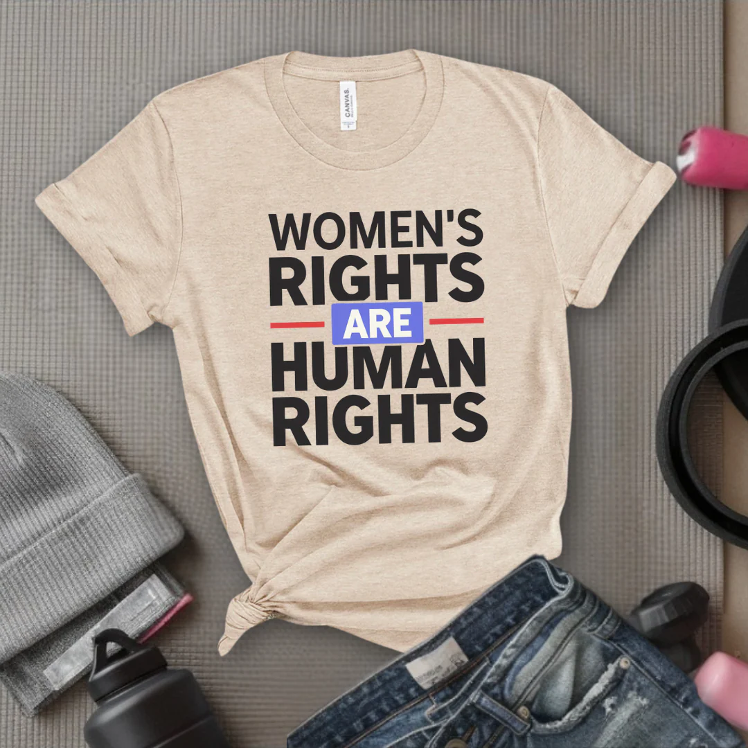 Women's Rights are Human Rights: Women's March T-Shirt - Women Empowerment Inspired Tee - Gift for Feminists - Bella Canvas 3001 - Image 5