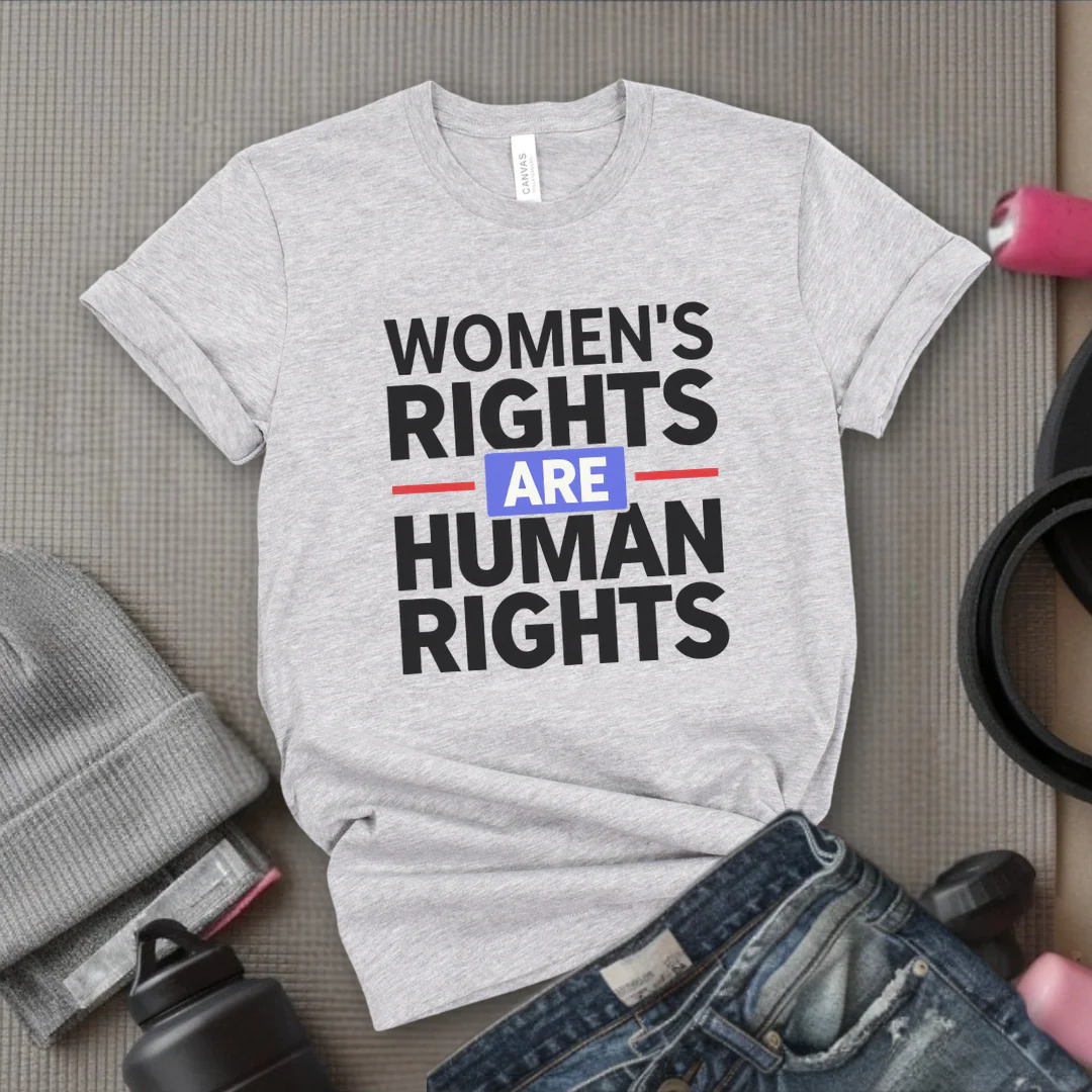 Women's Rights are Human Rights: Women's March T-Shirt - Women Empowerment Inspired Tee - Gift for Feminists - Bella Canvas 3001 - Image 6
