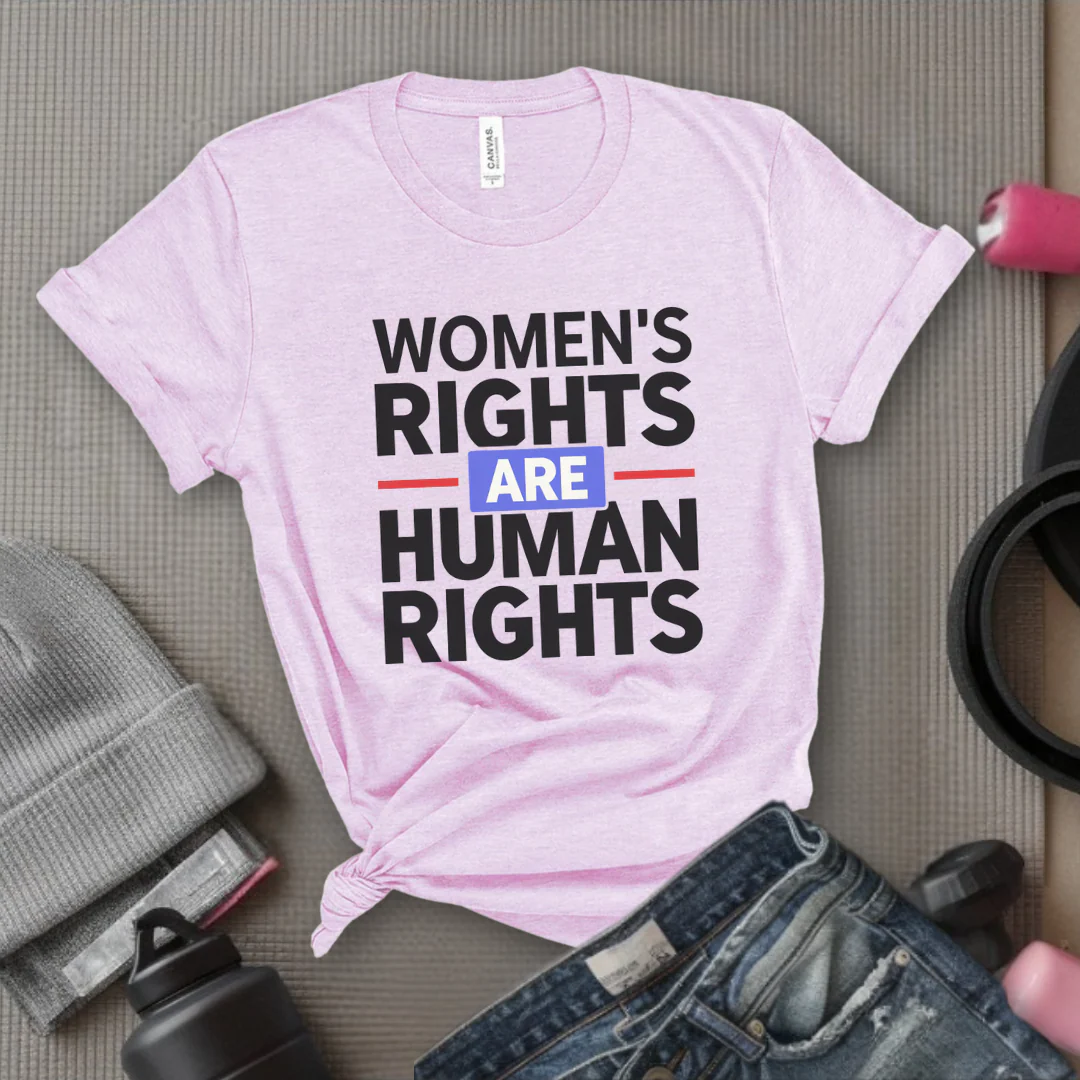 Women's Rights are Human Rights: Women's March T-Shirt - Women Empowerment Inspired Tee - Gift for Feminists - Bella Canvas 3001 - Image 7