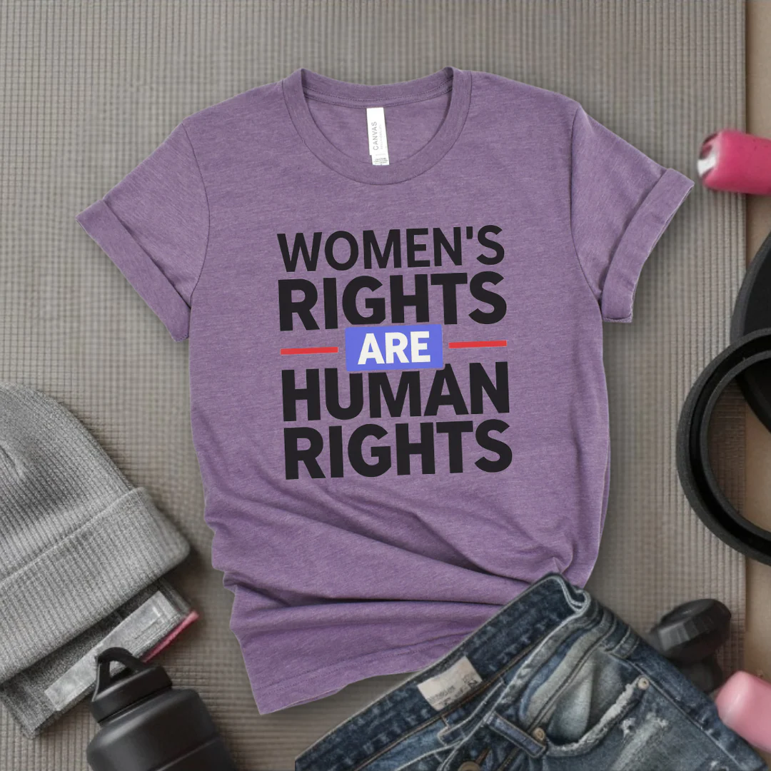 Women's Rights are Human Rights: Women's March T-Shirt - Women Empowerment Inspired Tee - Gift for Feminists - Bella Canvas 3001 - Image 8