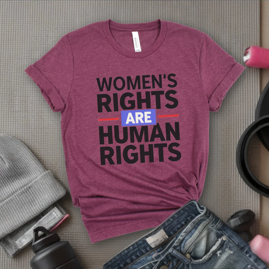 Women's Rights are Human Rights: Women's March T-Shirt - Women Empowerment Inspired Tee - Gift for Feminists - Bella Canvas 3001 - Image 9