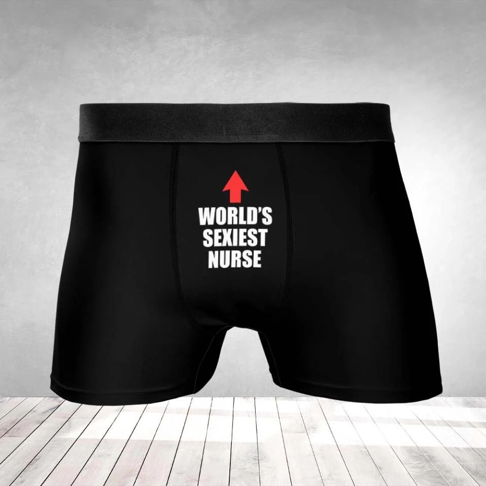 World's Sexiest - Personalized Men's Boxer with Job's Name - Funny Gift for Him - Image 8