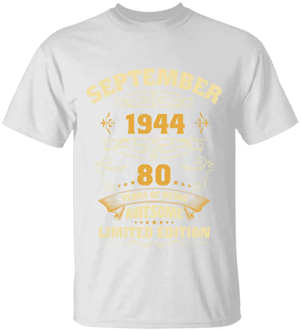 Years Of Being Awesome Personalized T-shirt - Image 2