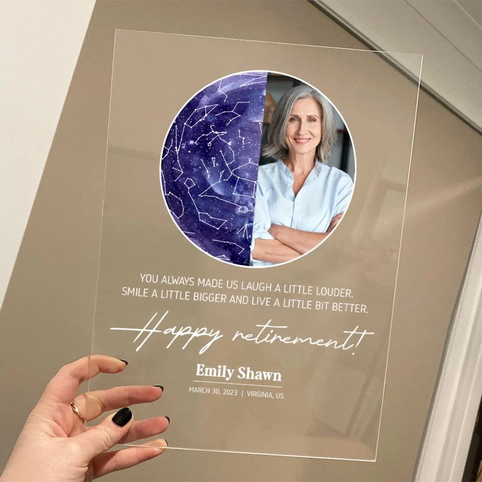 You Always Made Us Laugh A Little Louder Happy Retirement Personalized Acrylic Plaque - Image 5