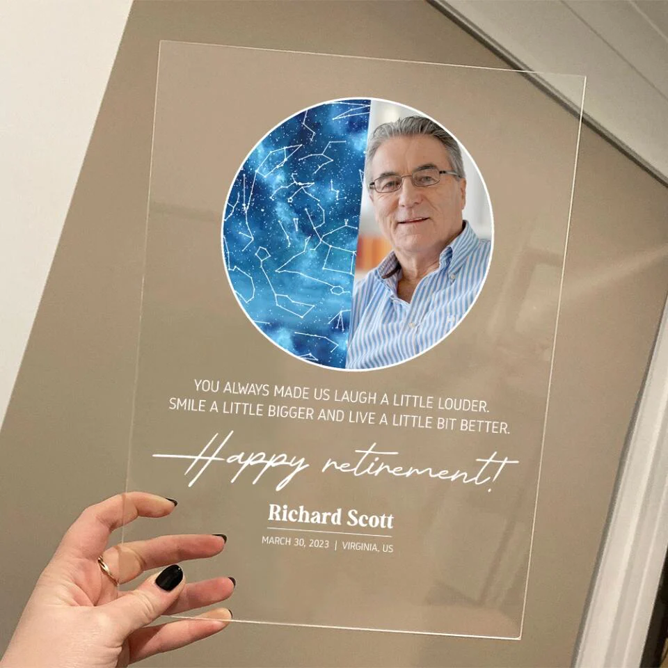 You Always Made Us Laugh A Little Louder Happy Retirement Personalized Acrylic Plaque - Image 6