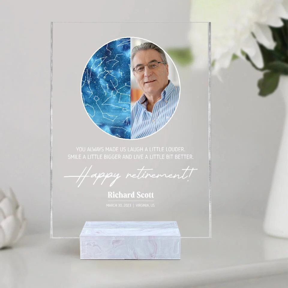 You Always Made Us Laugh A Little Louder Happy Retirement Personalized Acrylic Plaque - Image 7