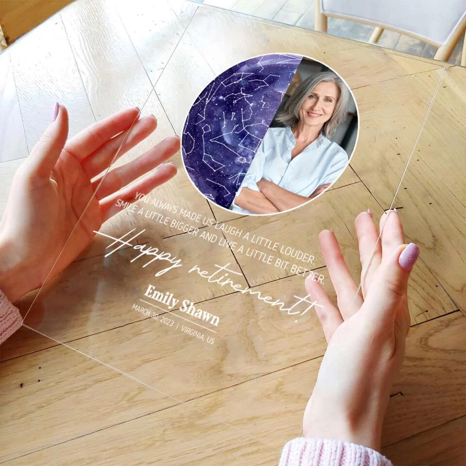 You Always Made Us Laugh A Little Louder Happy Retirement Personalized Acrylic Plaque - Image 8