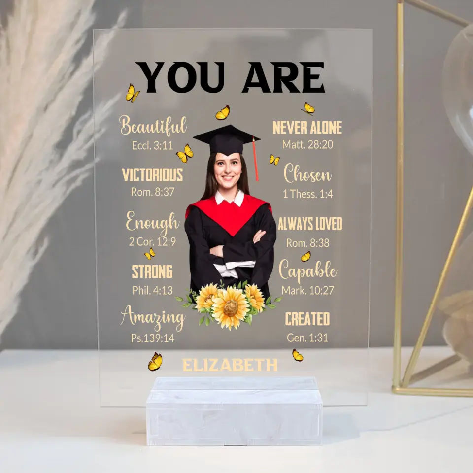 You Are Beautiful Never Alone Personalized Acrylic Plaque