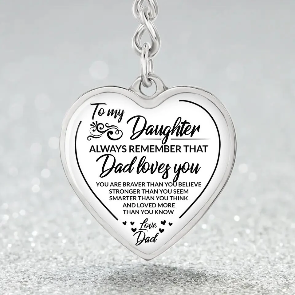 You Are Braver Than You Believe Personalized Keychain Necklace - Image 10