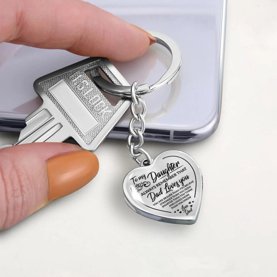 You Are Braver Than You Believe Personalized Keychain Necklace - Image 11
