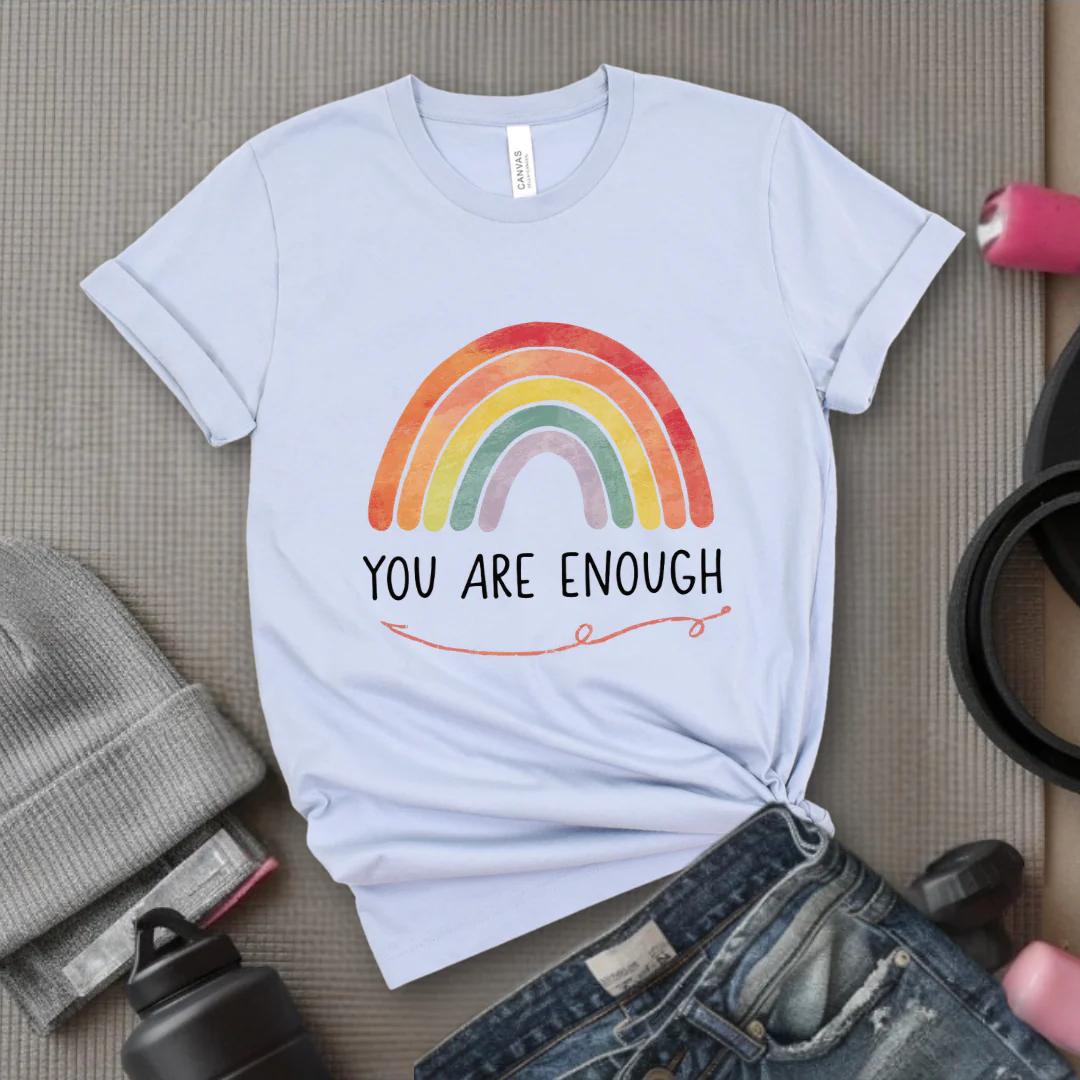 You Are Enough - Girl Power Inspirational T-Shirt - Women Empowerment Tee - Gift for Her - Bella Canvas 3001 - Image 5