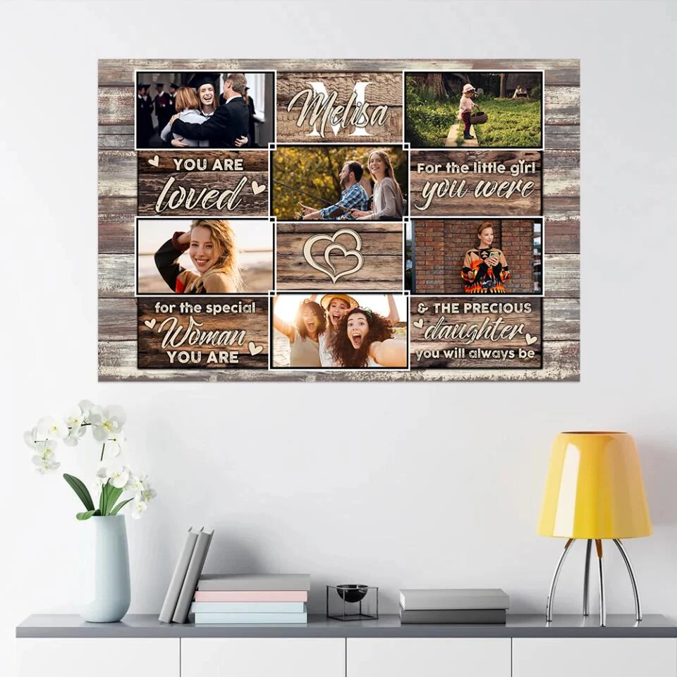 You Are Loved For The Little Girl You Were - Custom Canvas Poster - Birthday Gift For Daughter - Image 11