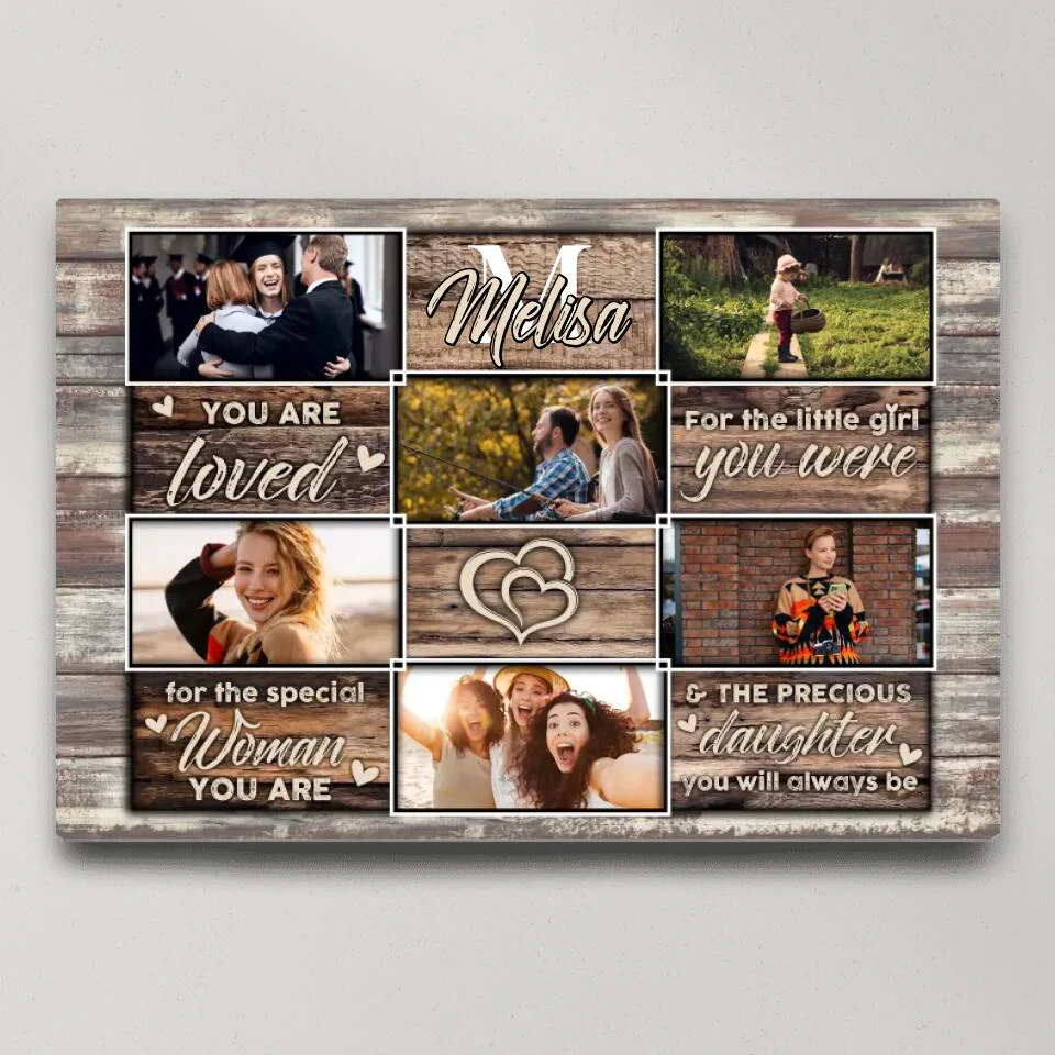 You Are Loved For The Little Girl You Were - Custom Canvas Poster - Birthday Gift For Daughter - Image 3