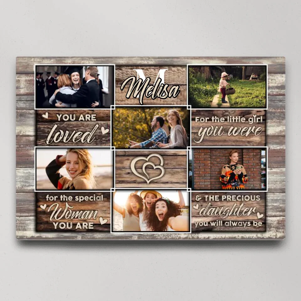 You Are Loved For The Little Girl You Were - Custom Canvas Poster - Birthday Gift For Daughter - Image 4