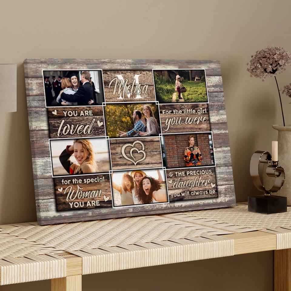 You Are Loved For The Little Girl You Were - Custom Canvas Poster - Birthday Gift For Daughter - Image 6
