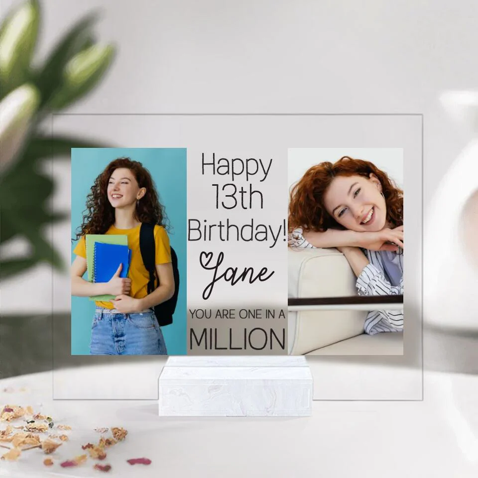 Happy Birthday You Are One In A Million - Personalized Acrylic Plaque - Image 2