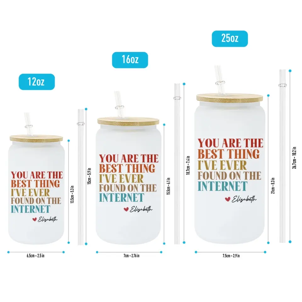 You Are The Best Thing I've Ever Found On The Internet - Frosted Glass Can - Image 7