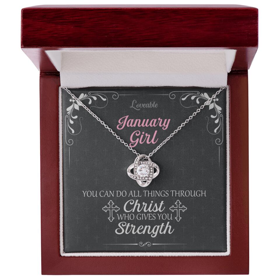 You can do all things through Christ who give you Strength - Personalized Necklace with Message Card - Crystal Gifts for Wife - Image 6