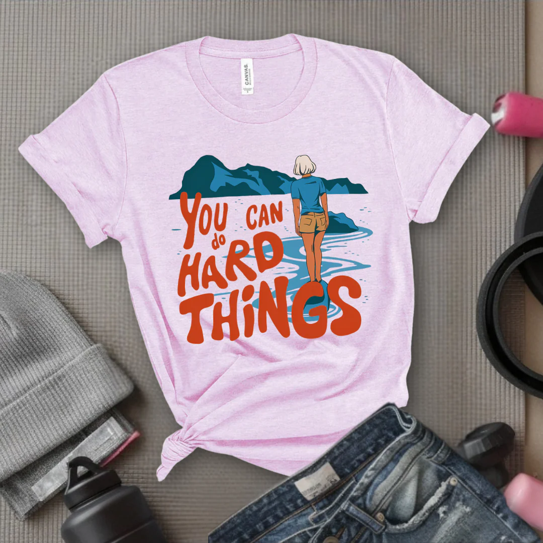 You Can Do Hard Things - Motivation T-shirt - Mental Health Tee - Positive Gift for Yourself, Friends - Bella Canvas 3001 - Image 11