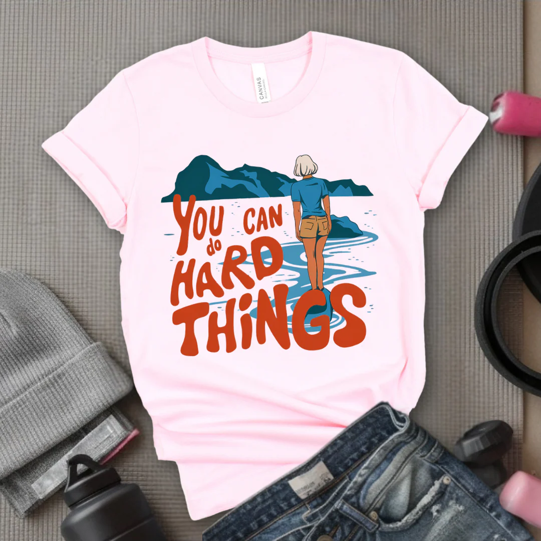 You Can Do Hard Things - Motivation T-shirt - Mental Health Tee - Positive Gift for Yourself, Friends - Bella Canvas 3001 - Image 4
